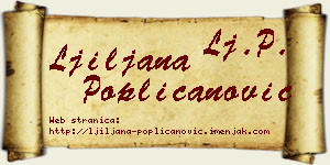 Ljiljana Popličanović vizit kartica